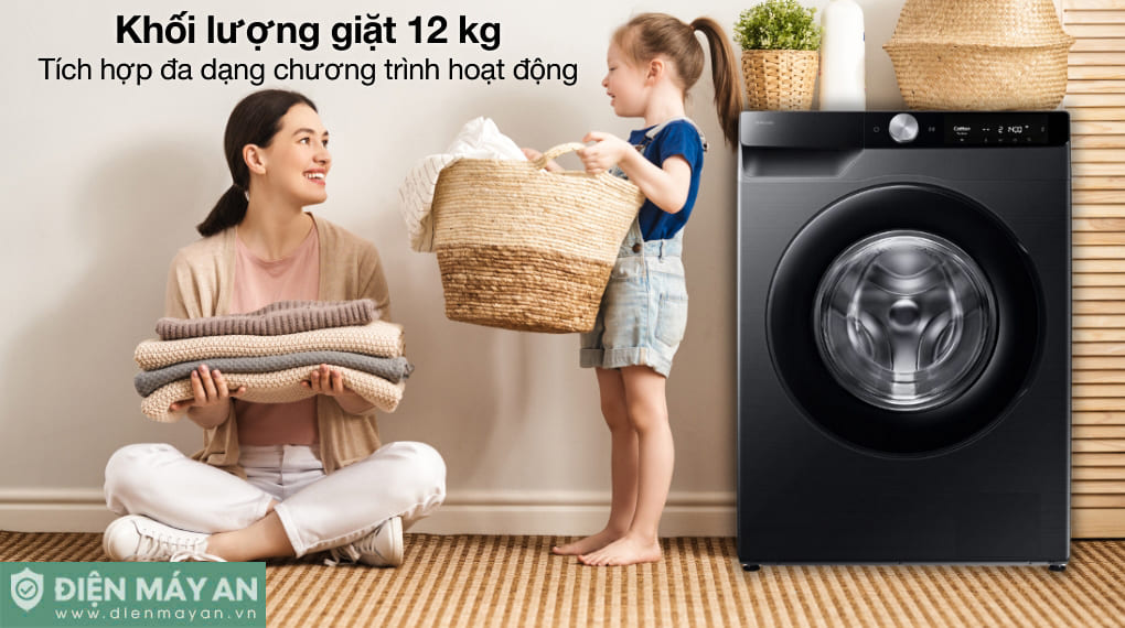 Máy giặt Samsung AI EcoBubble Inverter 12 kg WW12CG604DLBSV